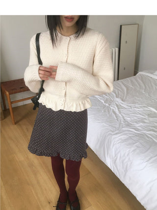 Benson Waffle Frill Knitwear Cardigan