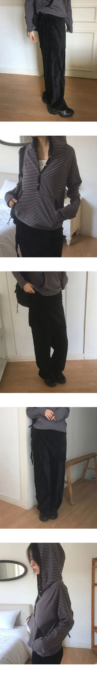 Regan Velvet Wrap Skirt Pants Set
