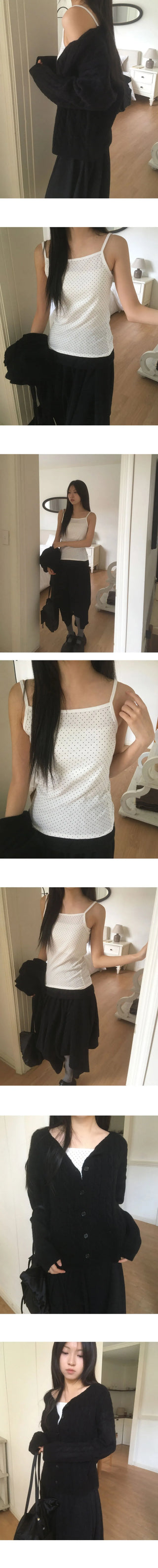 Minku Dot Polka Dot Inner Layered Sleeveless