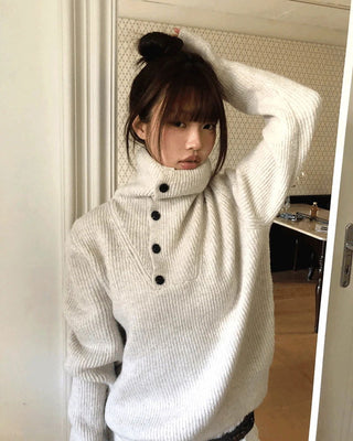 Choru Turtleneck Button Knitwear