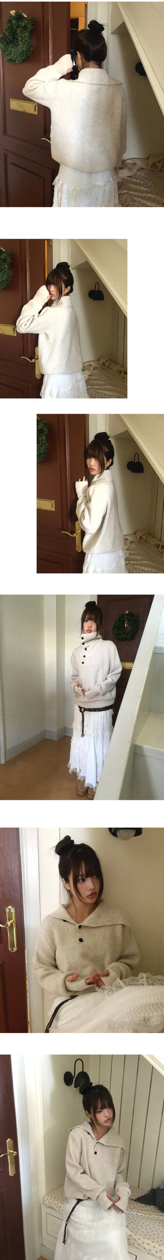 Choru Turtleneck Button Knitwear