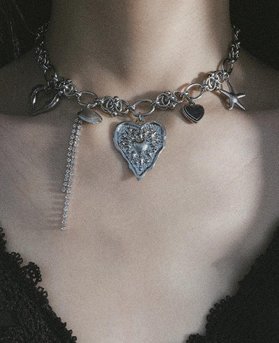 titanium steel love shell necklace