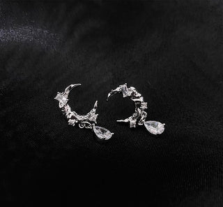 Bright Moon Lava High-end Moon Earrings