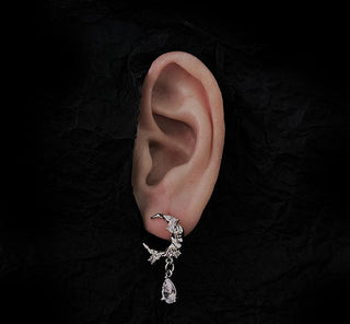 Bright Moon Lava High-end Moon Earrings