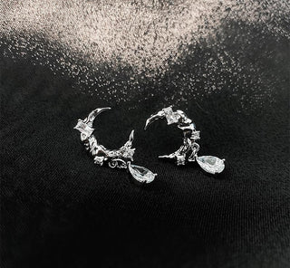 Bright Moon Lava High-end Moon Earrings