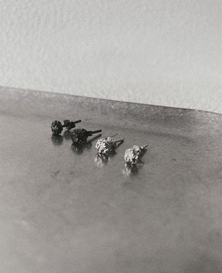 Texture mini exquisite s925 sterling silver ear piercing earrings