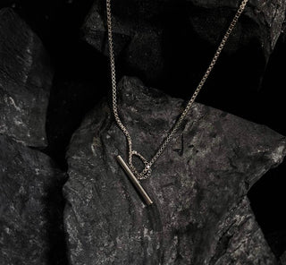 cold geometric necklace chain