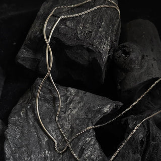 cold geometric necklace chain