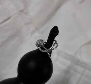 sterling silver thorn rose non-pierced ear clip