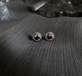 sterling silver vintage zircon snake earrings