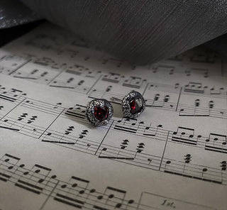 sterling silver vintage zircon snake earrings