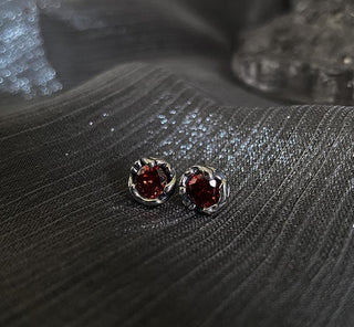 Ruby Diamond Retro S925 Earrings