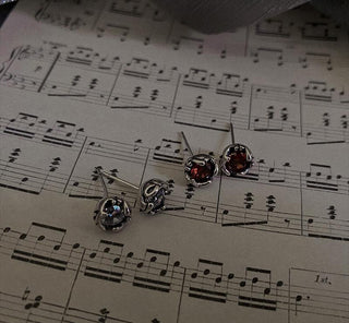 Ruby Diamond Retro S925 Earrings