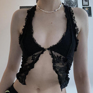 See-through lace top