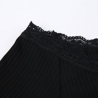 Sweet off-shoulder lace bow top