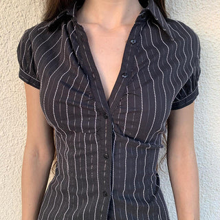 French Elegant Bubble Sleeve Top