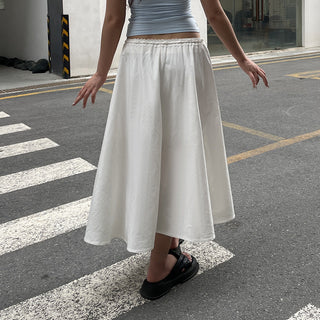 Lace Drawstring Long Skirt