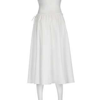 Lace Drawstring Long Skirt