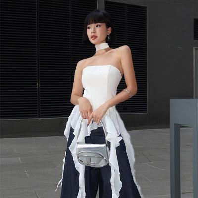 Tassel Strapless top