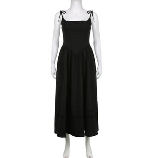 Black Corsetry Maxi Skater Dress