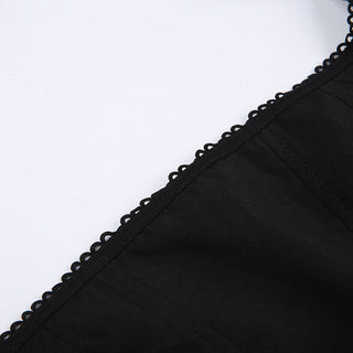 Black Corsetry Maxi Skater Dress