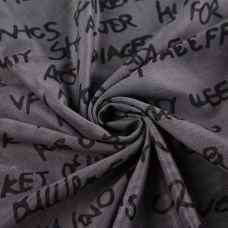 Dark letter printed jumpsuit top