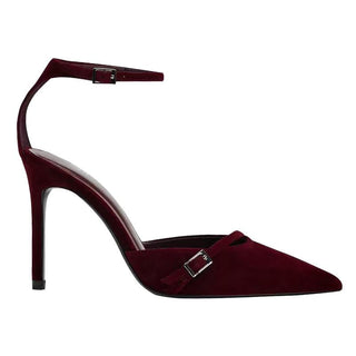 wine red stilettos