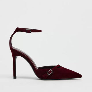 wine red stilettos