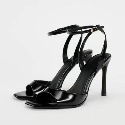 black ankle-straps