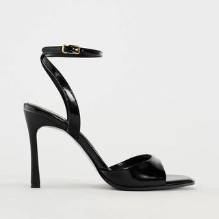 black ankle-straps