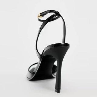 black ankle-straps