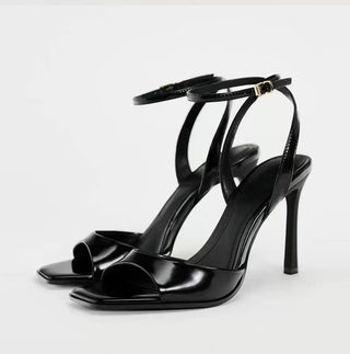 black ankle-straps