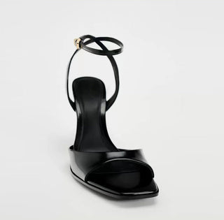 black ankle-straps