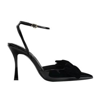 black bow heels