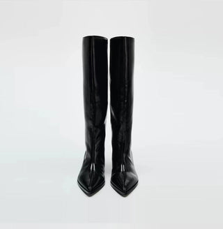 crocodile knee boots