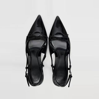 black bow mules