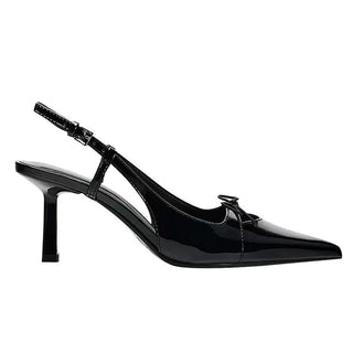 black bow mules