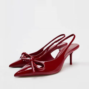 wine red heels