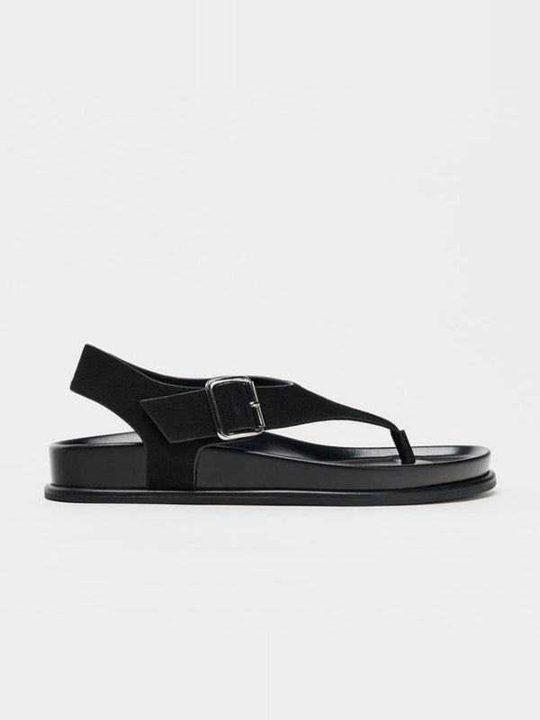 black roman sandals