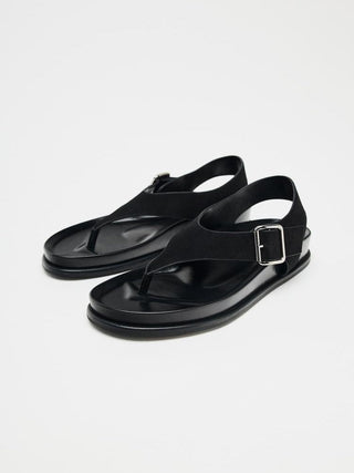 black roman sandals