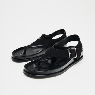 black roman sandals