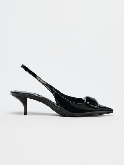 apricot mule heels