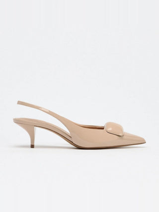 apricot mule heels