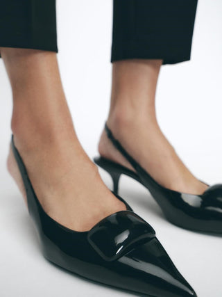 apricot mule heels