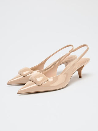 apricot mule heels