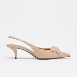 apricot mule heels
