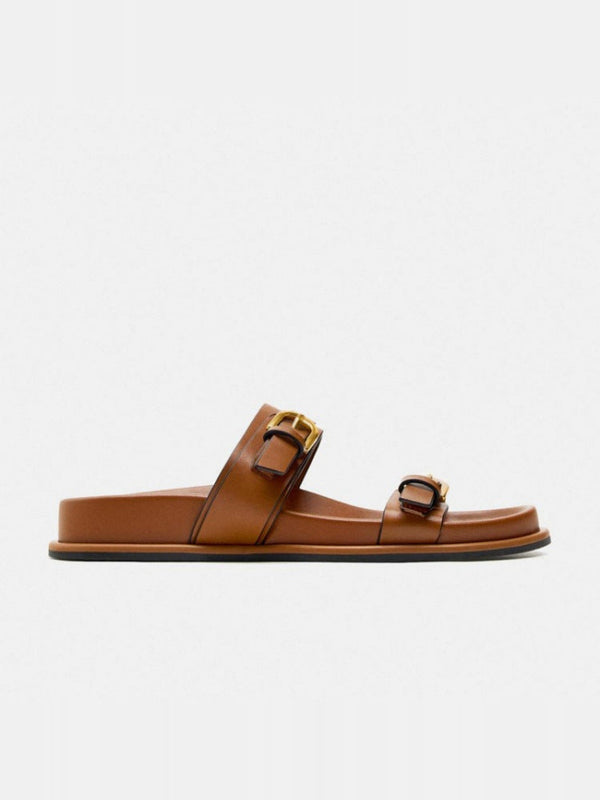 buckle platform sandals