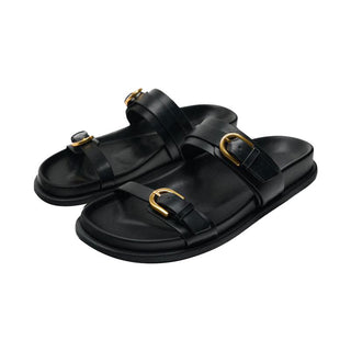 buckle platform sandals