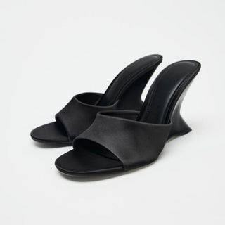asymmetric wedge sandals