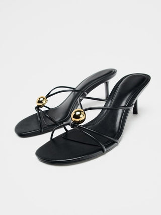 metal stiletto sandals